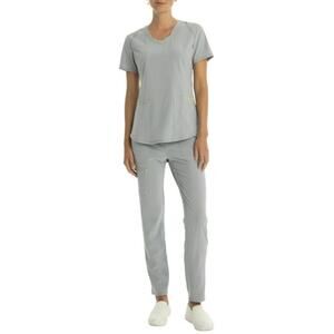 Active Collection Gray Scrub Set Top & Jogger Pants XL – Utility Stretch Uniform